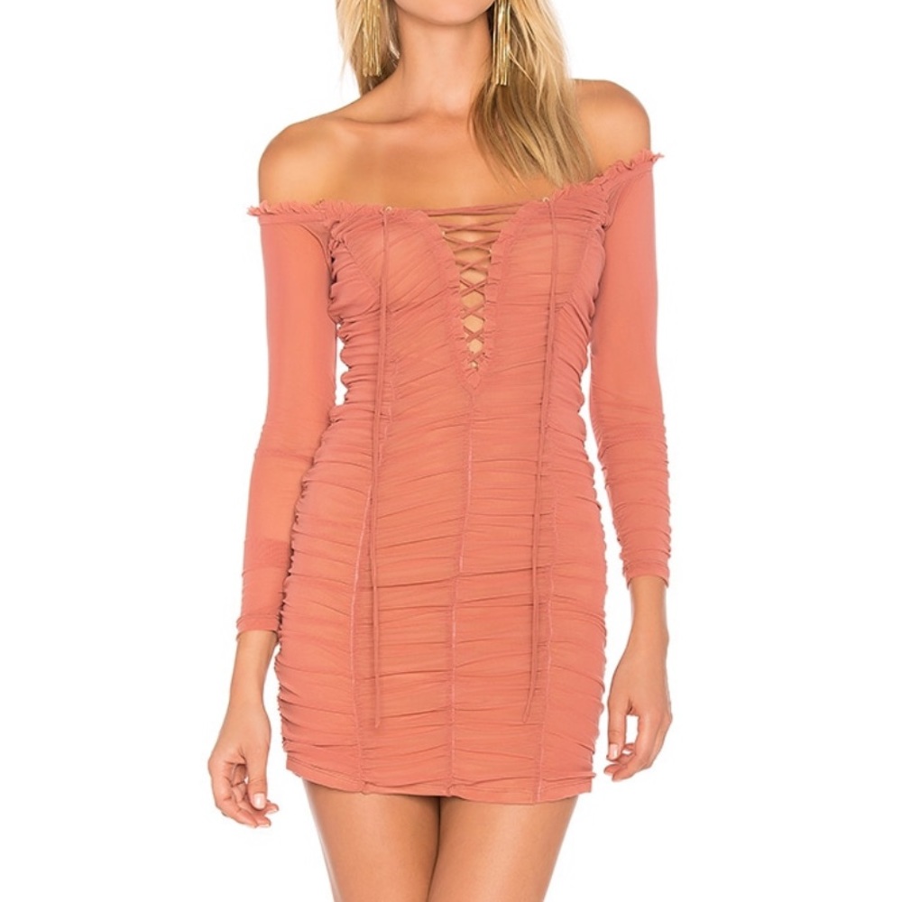 Majorelle off the shoulder mini darling dress